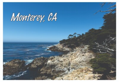 Monterey, Bay, California, CA, Ocean, Rocks, Souvenir, Fridge Magnet ...
