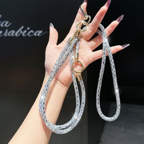 Universal Rhinestone Mobile Phone Lanyard Hanging Cord Strap Phone Accessories - Photo 11 sur 17