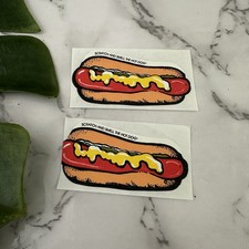 Mello Smello Vintage 80s Scratch and Sniff Smell Sticker Hot Dog Lot of 2 Scent