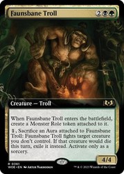 Faunsbane Troll (Extended Art) - Wilds of Eldraine