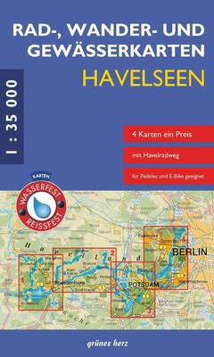 Rad-, Wander- und Gewässerkarten Havelseen | Deutsch | (Land-)Karte | 4 S.