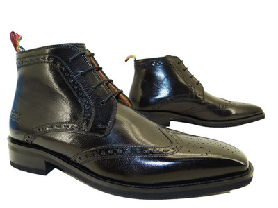 Melvin & Hamilton Jeff 2 Stiefelette Boots Herren Schuhe Leder Gr.42 Schwarz