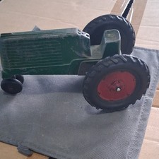 Slik Toys Aluminum Tractor Toy Green Red Black Vintage Collectible Farm Vehicle