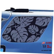 2PCS 42x100cm Universal Rear Side Window Monstera Leaves Decal for Car, Matte