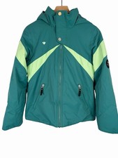 OBERMEYER Tabor Ski Jacket Girls 14-16 Green Insulated Technical Snowboard Hood