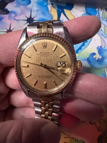 Rolex Datejust Champagne Men's Watch - 1601 Silver Jubilee and Gold Jubilee