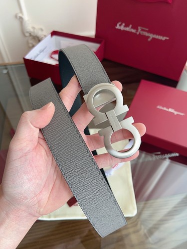 Salvatore Ferragamo Gancini Men's Reversible Leather Belt