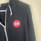CNET Logo Zip-Up Hoodie Black Large Tech Media Collectible Sweatshirt — photo 4