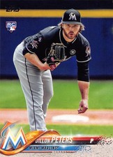 Dillon Peters 2018 Topps 224  Miami Marlins Rookie Baseball Card