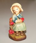 Anri Ferrandiz Serenity Vintage Carved Wood Figure Girl with Mushrooms 183/3000