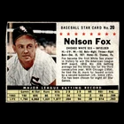 1961 Post Cereal Baseball Hand Cut Nelson Fox #20 PSA 9