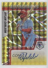 2022 Panini Mosaic Choice Fusion Red & Yellow Prizm 9/88 Dylan Carlson Auto 2l4