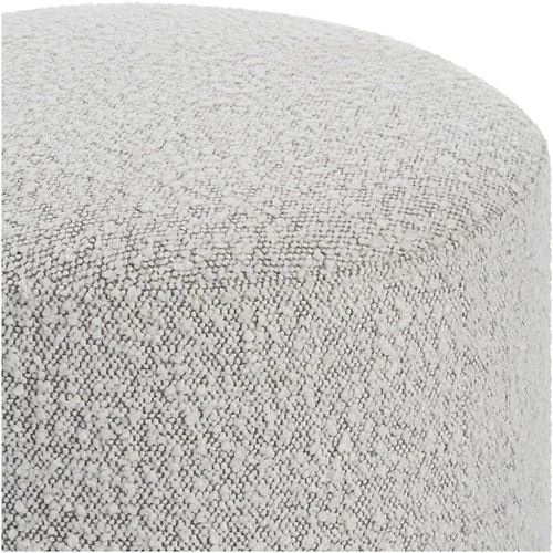 Uttermost 23665 Avila 16" Round Contemporary Plush Boucle - Gray Boucle - Picture 2 of 4