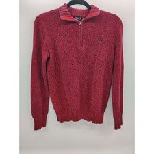 Chaps Kids Boys Red Speckled Half Zip Sweater Size Large 14 /16