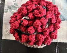 Hand Made Crochet Bouquet Coasters Set Of 4
