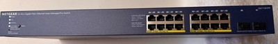 NETGEAR GS716TPP Hi-Pwr POE+ Smart Pro Swtch w/ 16-1G & 2-SFP Ports (50203) Used