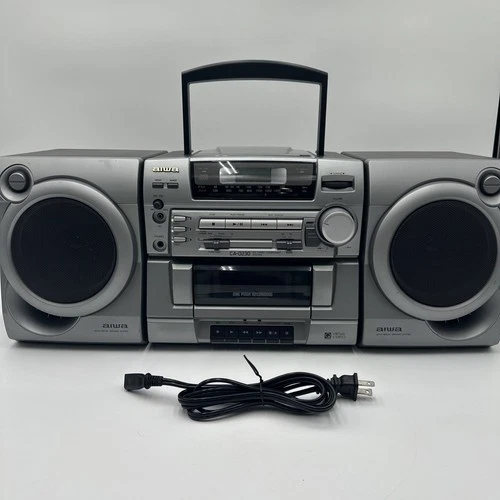 Vintage AIWA CA-D230U CD Cassette AM/FM Radio Stereo BOOMBOX 1998 Works Great!