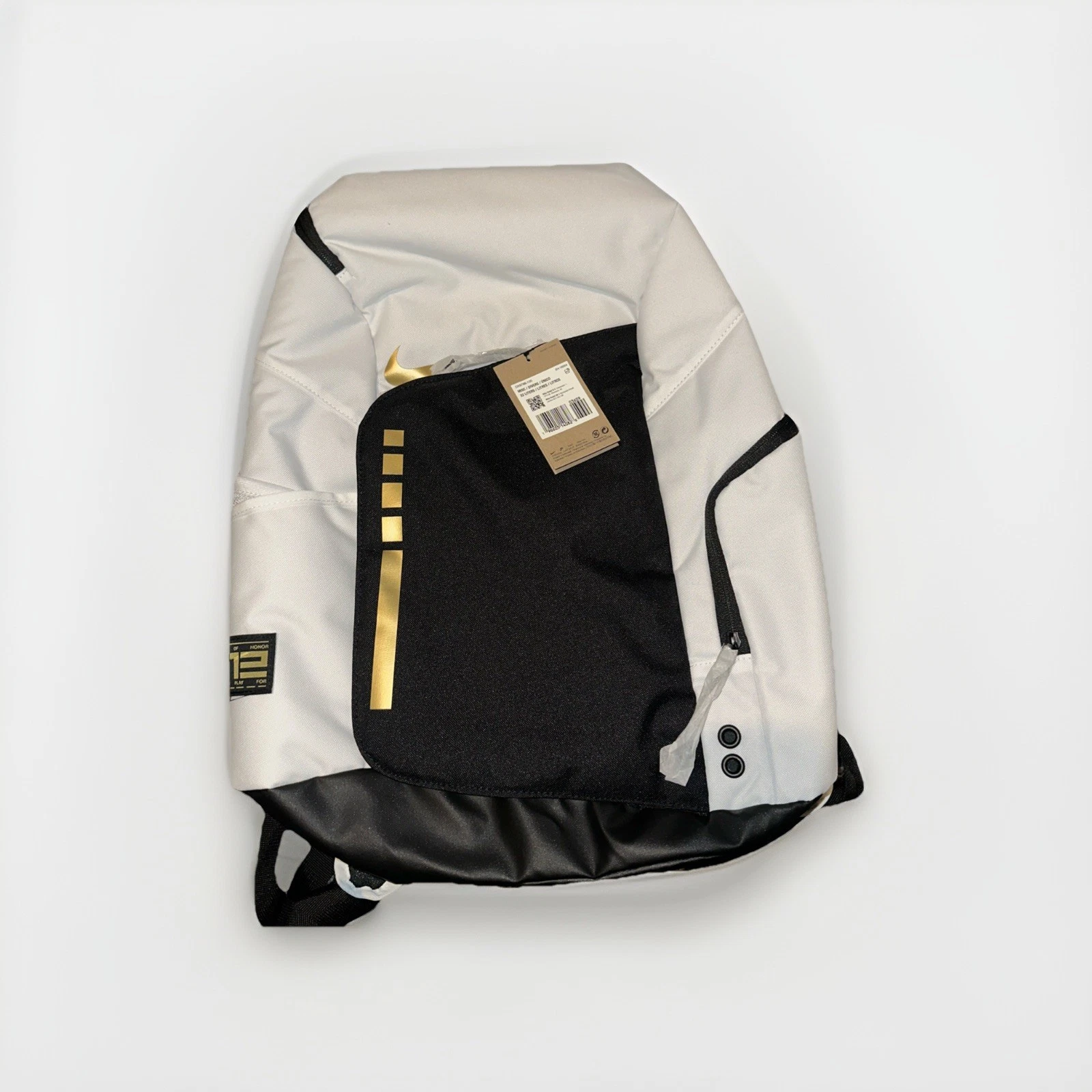 Nike Hoops Elite 32L Backpack School/Basketball/Gym White-Black Swoosh