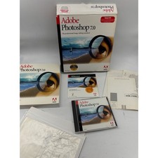 Adobe Photoshop 7.0 Upgrade Windows PC Software Box Set Manual CD 2002