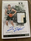 Donte Divincenzo RC 2018 Impeccable Elegance /99 3-color Patch On Card Auto #127