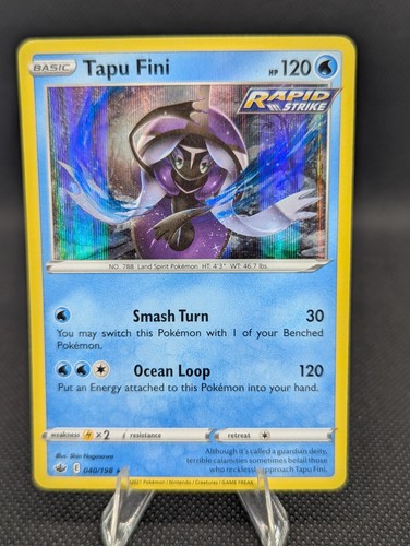Tapu Fini 040/198 Pokemon TCG Swsh06: Sword & Shield Chilling Reign Holo Rare