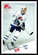 Steven Finn 3.5 X 5.5  Quebec Nordiques Photo In Person Autographed !!