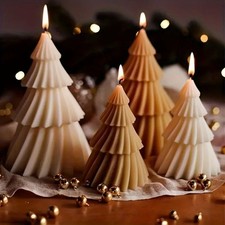 3D Christmas Tree Silicone Candle Mold DIY Soap Resin Cement Craft Mould Decor