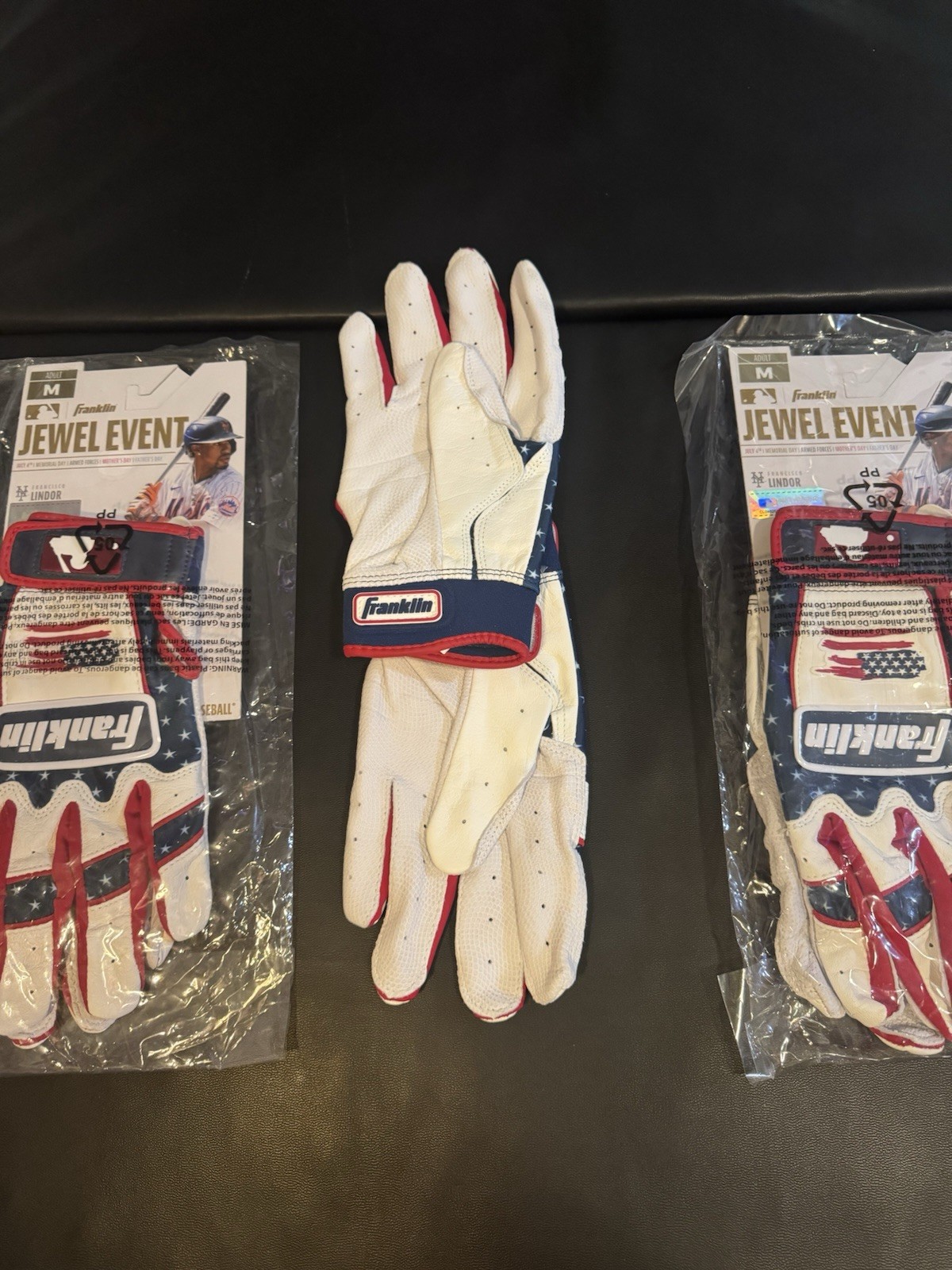 LOT OF 3 PAIRS. Franklin CFX PRO Men’s Medium M Baseball Batting Gloves New USA