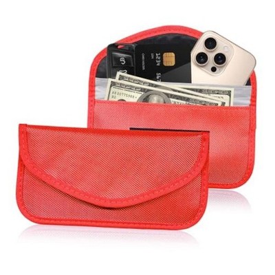 2 PCS Faraday Bags for Phone and Car Keys, Anti Theft Signal Blocking Key Red