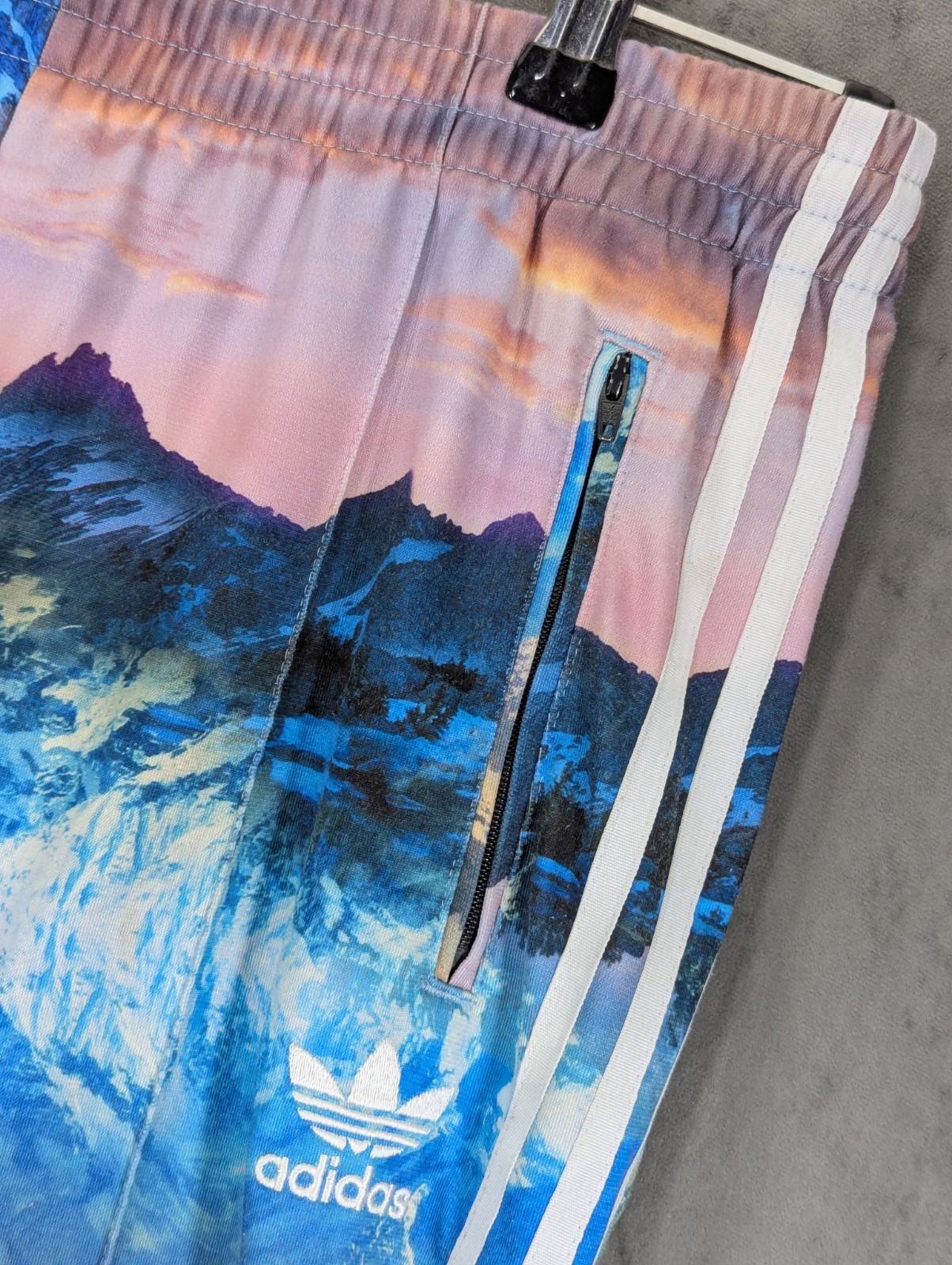 Rare Adidas Originals Mountain Clash Womens Track Pants Blue Firebird Size Uk 12 image 5