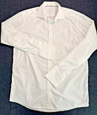 Eton Dress Shirt Mens 17.5 XXL White Cotton Twill French Cuff Long Sleeve