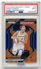 2024 Panini Prizm Monopoly WNBA Insert 20 Diana Taurasi Orange Prizm  /124 PSA 9