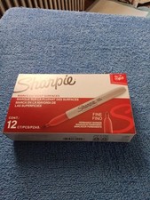 Sharpie Permanent Markers, Ultra Fine Point, Red, 12 Count - Home, Office,
