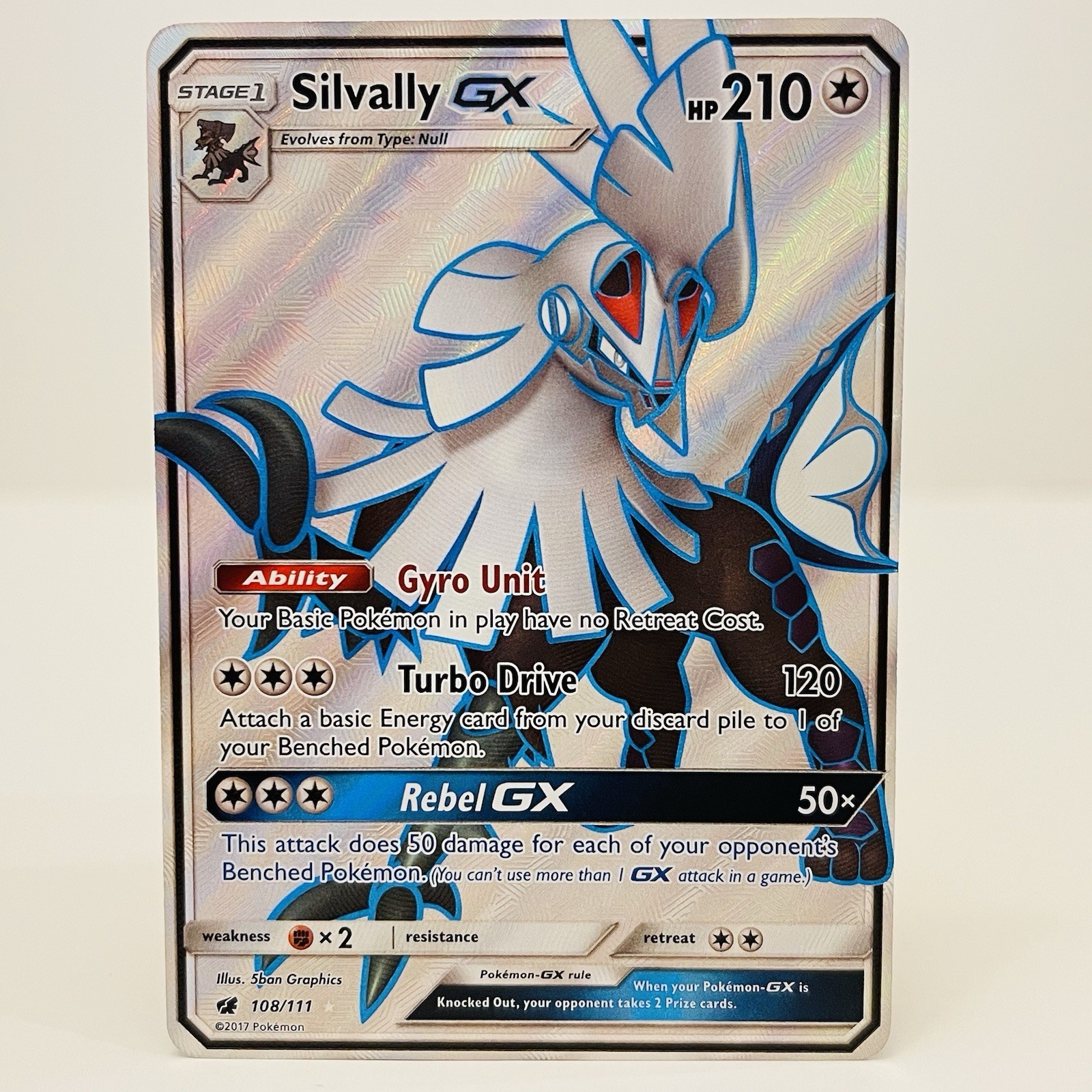 Silvally GX 108/111 Full Art Rare - Pokemon Crimson Invasion - NM / Pack Fresh