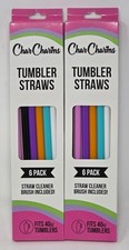 Paquet de 6 pailles multicolores, pour gobelet de 40oz