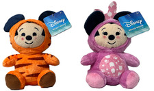 Disney Coccole Peluche Topolino e Minnie Giocattolo Peluche Travestito 7,5 Pollici Set di 2 NUOVO