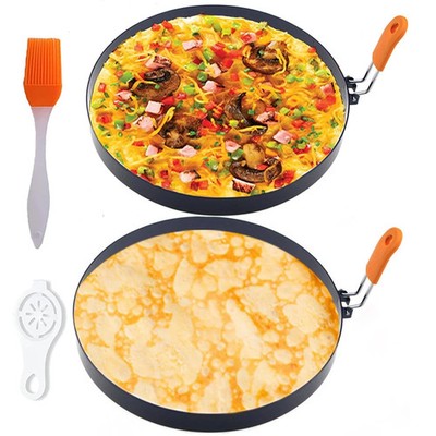 Large 2 Packs 8'' Omelette Ring for Griddle,Stainless Steel 8 Inch Orange