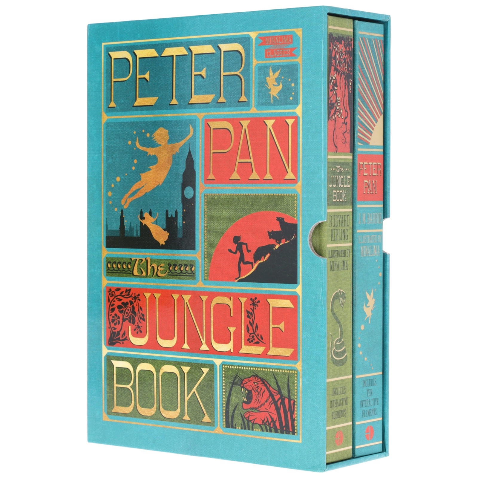 Various Publishers Peter Pan And The Jungle Book - Minalima Edition 2 Books Collection Set | Illustrated With Interactive Elements - Image 5