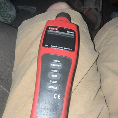 #ad #ad UNI T 5URH0 Digital Photo Laser Tachometer RPM Meter Red Black $30.00