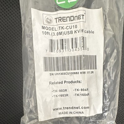 Trendnet TK-CU10 | 10 Feet USB/VGA KVM cable