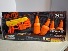 Toy Gun NERF Alpha Strike Targeting 13 Piece Set Blaster 4 Half Targets 8 Dart