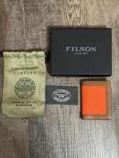 FILSON OUTFITTER CARD WALLET 20187881 PHEASANT RED Made In USA NEW DISCONTINUED