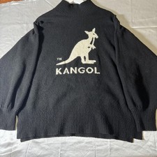 Kangol x H&M Knit Sweater Black Logo Oversize...