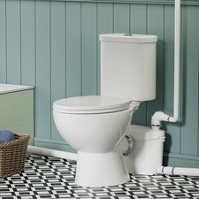 600W Macerating Toilet System Macerating Upflush Toilet Kit w/Extension Tube