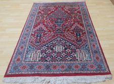 Carpet Rug HAND MADE Woven Knotted Wool Vintage ORIENTAL area 6ft 10" x 4ft 1"