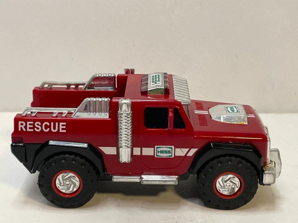 Hess Rescue Pickup Truck 2020 pullback wind up go racer replacement toy red - Image 4 of 4