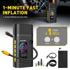 150 PSI Air Compressor Tire Inflator Fits Car Motorcycle Tires Air Pump Portable