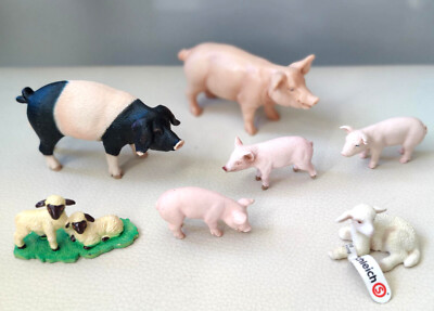 AUSWAHL: SCHWEIN FERKEL LÄMMCHEN SCHLEICH Germany BULLY vintage FIGUR Rarität