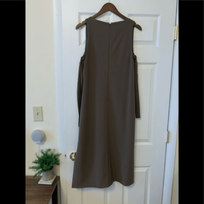 theory dress green Dark Fall Wedding