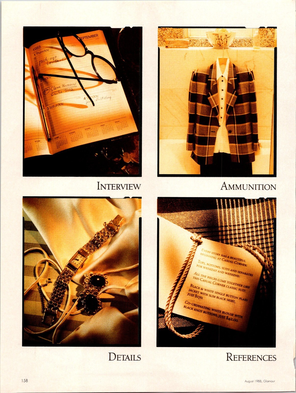 Vintage Print Advertisement Job Search Coming together 1988 Glamour